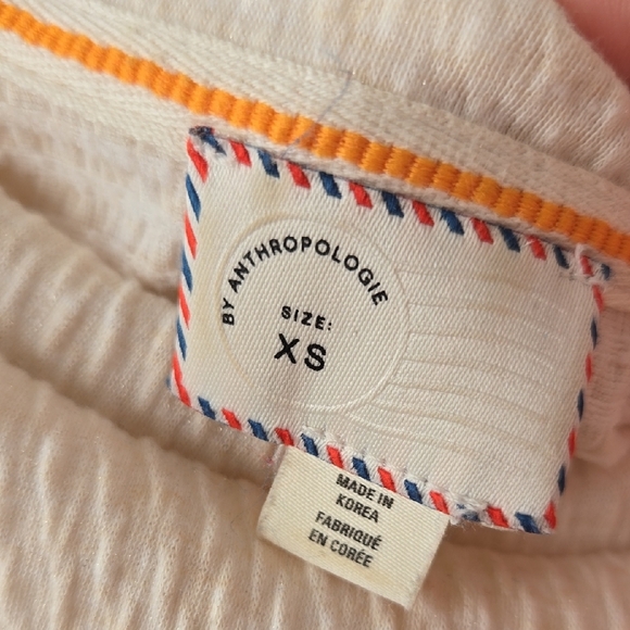 Anthropologie Cream Textured Top, XS, Casual Chic, Neutral - Picture 3 of 6